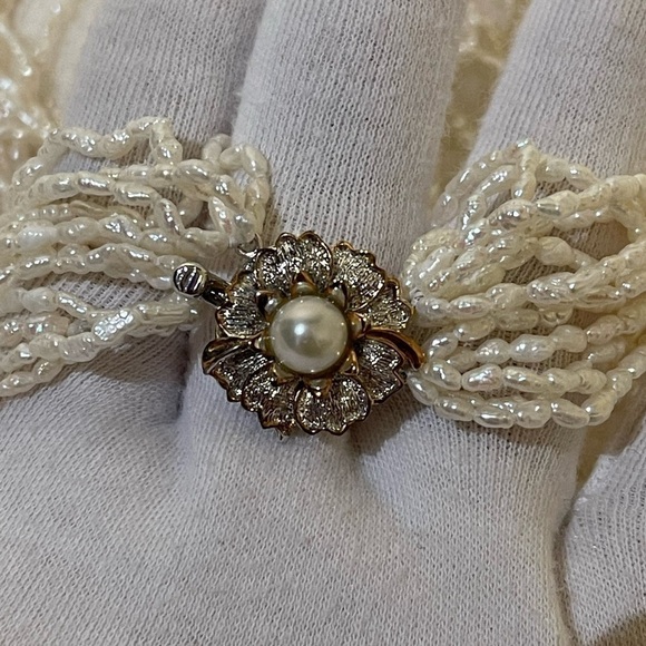 GENUINE fresh water pearl flower pendant necklace - Picture 3 of 12